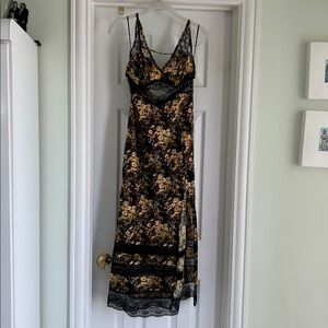 Urban Outfitters Black Floral Lace Dress